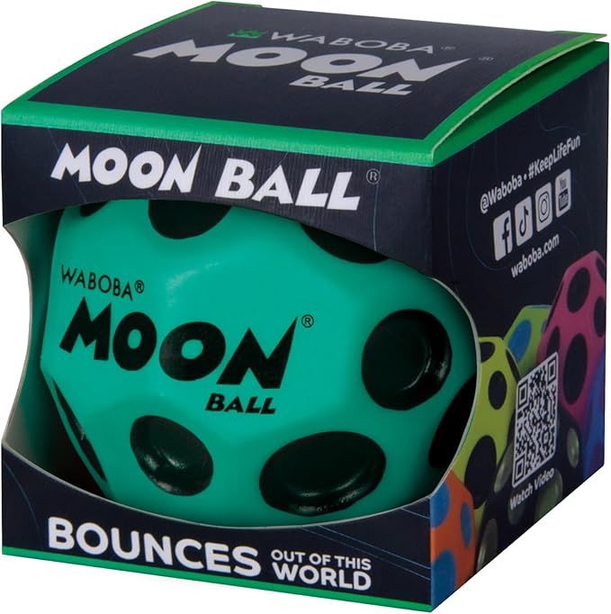 Waboba The Original Moon Ball - Hyper Bouncy Ball – Makes Pop Sound When Bounced - All Ages Extreme Bounce & Fun - Perfect for Active Play & Indoor or Outdoor Games