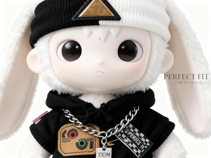17cm Doll Clothes,17cm Doll Hoodie Outfits with Accessories,Cloting Outfit for 17cm Doll,Dolls Clothes Accessories for Collectors & Fans(Style J)