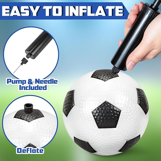 6 Pack Soccer Balls, 6 Inch Inflatable Mini Soccer Ball for Kids Toddlers Indoor Outdoor Sports Games Beach Garden Backyard Party Supplies Playground Balls for Boys Girls Birthday Gift & Party Favors