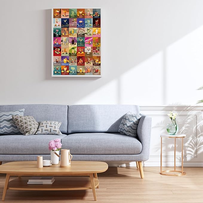 Cocktail Jigsaw Puzzles for Adults 1000 Pieces, Unique Cocktails 1000 Piece Puzzle for Adults, Hard Difficult Impossible Challenging Jigsaw Puzzles 1000 Pieces