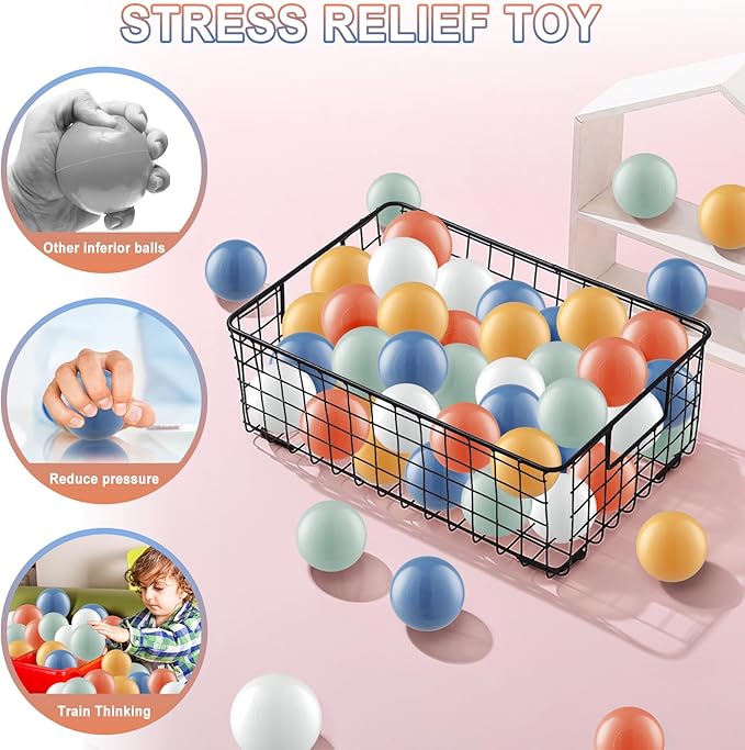 Clear Ball Pit Balls - Crush Proof Plastic Toy Balls for Boys and Girls