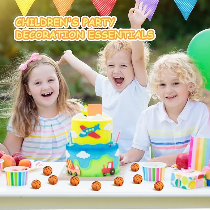 Civaner 40 Pcs Mini Basketball Tiny Rubber Basketballs Small Foam Ball with Drawstring Mesh Bag Crafts Gifts for Kids Adults Party Favors Beach Pool Sports Game(1.18 Inch)