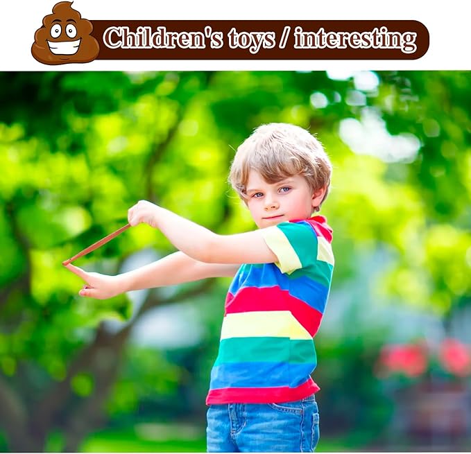 60 Pcs Finger Slingshot Novelty Toys, 5 Colors Toy Poop for Halloween, Fake Poop for Novelty Toys and Amusements, Poop for Finger Slingshot, Poop Rubber Spoof Toy for School Party, Friends Gathering