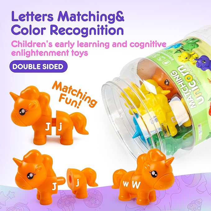 TSYAN Matching Letter Fine Motor Toys for Toddlers,ABC Alphabet Preschool Learning Activities Classroom Must Haves Sensory Sorting Educational Toy Sets for Kids Toddler 3 4 5 6 Years Old…