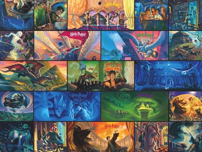 New York Puzzle Company - Harry Potter Harry Potter Collage - 1000 Piece Jigsaw Puzzle for Adults by Mary GrandPré