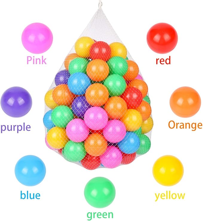 TRENDBOX Ball Pit Balls Plastic Balls for Ball Pit Pool Playpen Babies Kids Children Birthday Parties
