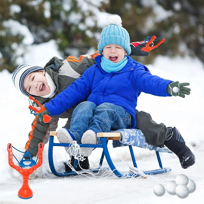 Snow Toys for Outside,Snowball Slingshot Top Snow Toys for Kids and Adult,Snowball Launcher&Maker for Snowball Fights with Comfortable Handle