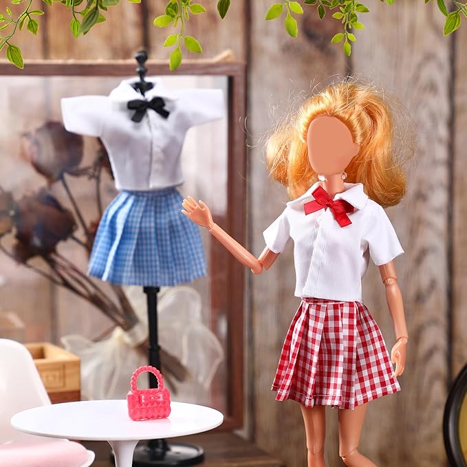 Bencailor 8 Pieces Doll Clothes for 11.8 Inch Doll Accessories Shirt Skirts Dress Outfit Clothing for Birthday Gift(Cute)