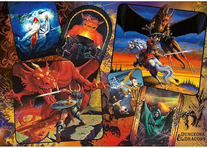 Trefl Dungeons & Dragons Prime 1000 Piece Jigsaw Puzzle The Origins of Dungeons & Dragons 27"x19" Puzzle for Fantasy and D&D Fans, DIY, Creative Fun, Puzzle for Adults and Children from 14 Years Old