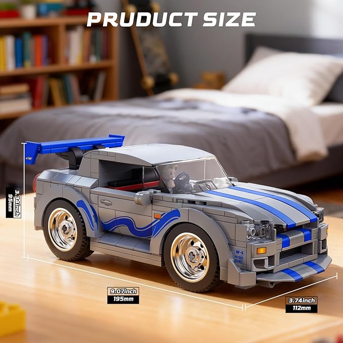 Wise Block STEM Building Toy for Boys & Girls, Ages 8+, 365 Pcs Remote Control Race Car Building Set for Display W/Realistic Steering & Engine Driver Minifigure, Birthday Gifts for Kids & Fans