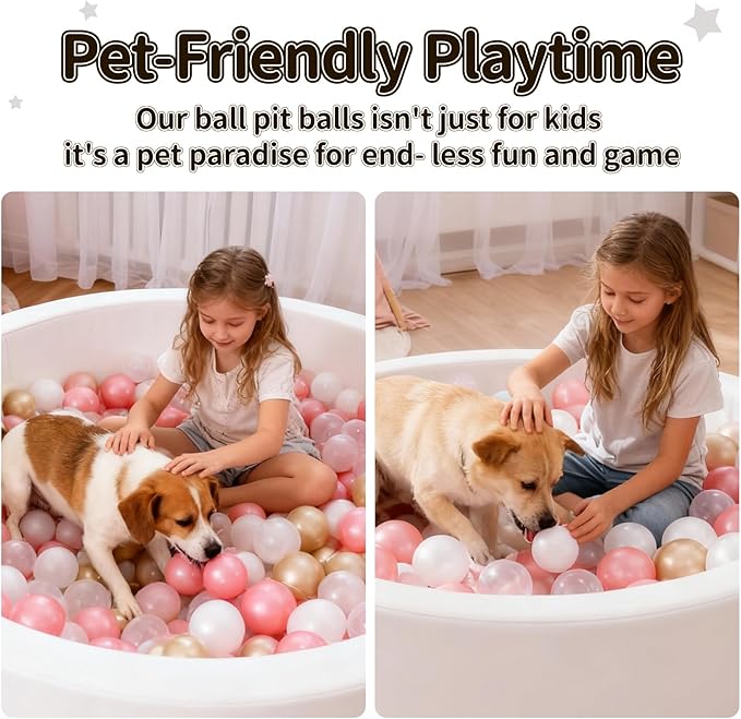 STARBOLO Ball Pit Balls for Toddlers Phthalate Free BPA Free Non-Toxic Crush Proof Play Balls for Toddlers Kids Pool Playhouse Pack of 100 200 500
