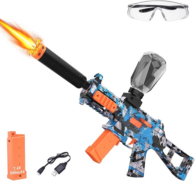 Light Up Gel Ball Blaster, Dual-Mode Auto & Semi-Auto Electric Splatter Blasters-Toys, Automatic Outdoor Games Toys for Activities Team Game, Age 12+ Year Up