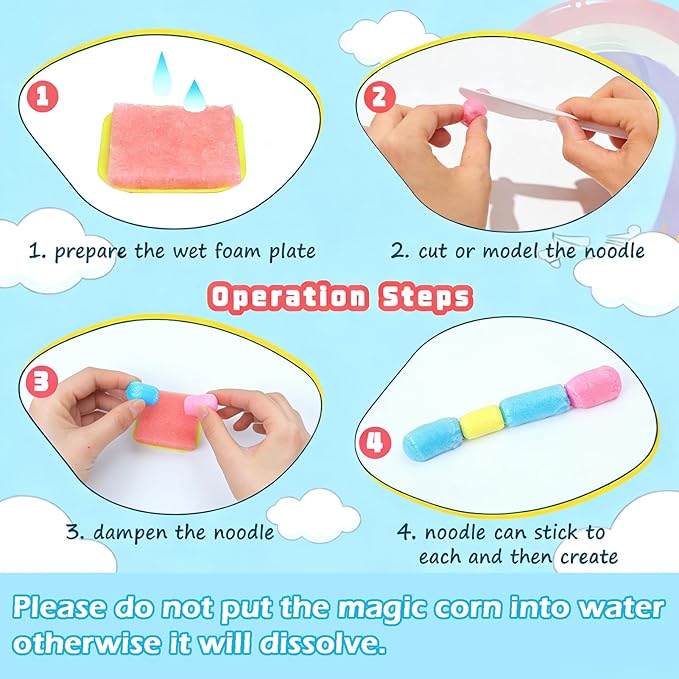 Arts and Crafts For Kids - Magic Foam Corn Craft Kit, STEM Building Model Toys, Bulk Crafts Supplies Kits, Kindergarten Preschool School Crafts Set For Toddler Ages 3 4 5 6 7 8 9 10 11 12 (500pcs)