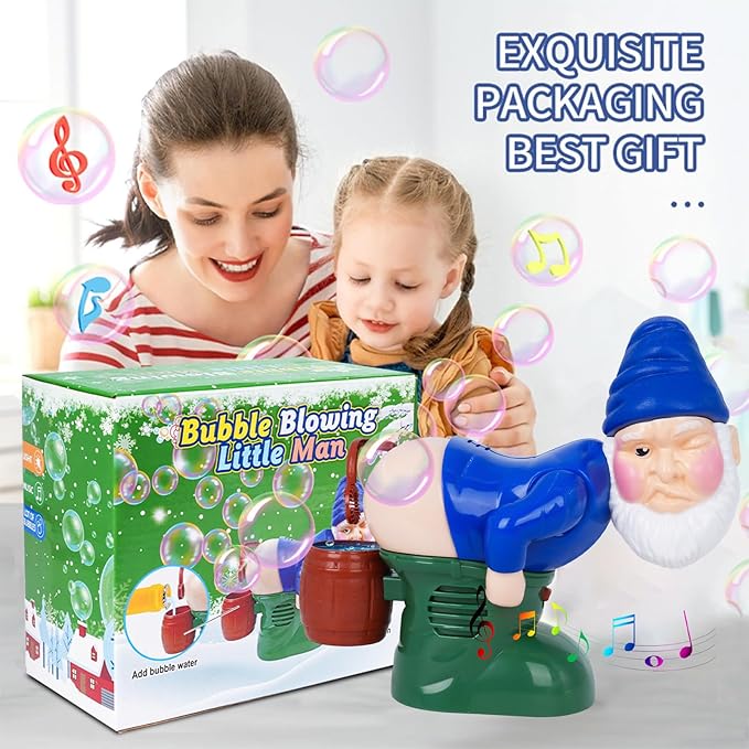 Santa Bubble Butt Blower, Santa Claus Farting Bubble Machine, Funny Automatic Blowing Blower with Music Flashing Lights Colorful Bubbles, Christmas Stocking Stuffers Gift for Kids