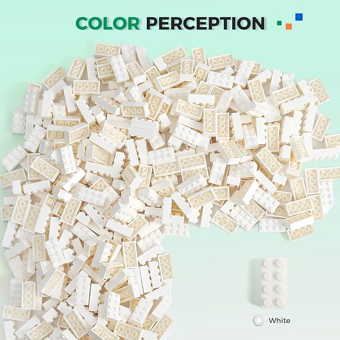 500 Piece Classic Building Bricks and 1 Gray Baseplate, 2x4 Bricks Bulk Creative Building Toys, Blocks Bulk for Kids Ages 6+, White(Small Bricks, 1.25x0.62x0.47 in)