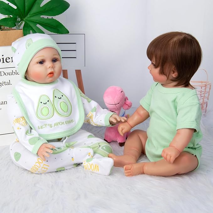 Reborn Doll Baby Girl Clothes 5pcs Outfits for 17-22 Inch Baby Doll Clothing Reborn Newborn Dolls Clothes Accessories