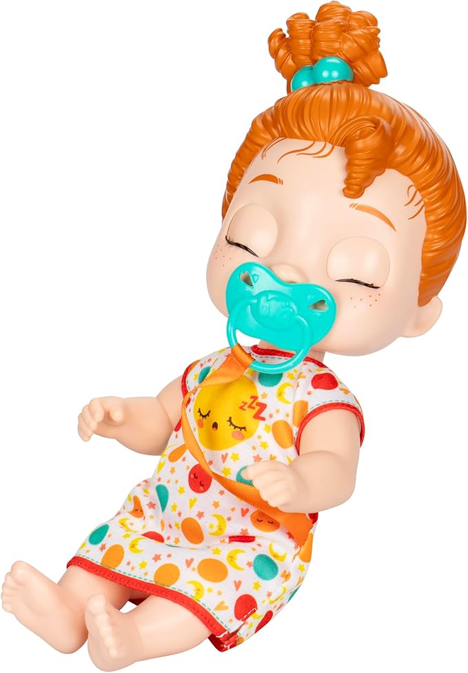 Baby Alive Lil Dreamer Dottie Doodle Sleepy Baby Doll Set, Red Hair, Fun Sleepover Theme, Preschool Toys for Girls & Boys 3 Years & Up
