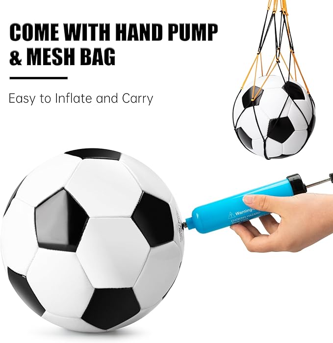 Richball 4-in-1 Outdoor Sports Ball Set for Kids – Soccer, Basketball, Volleyball and Toss & Catch Paddle Ball Game – All-in-One Gift Stocking Stuffers for Kids Boys & Girls Ages 3+