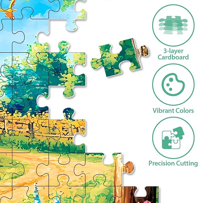 500 Pieces Puzzles for Adults, Colorful Spring Farm Puzzle for Adults Childern Seniors, Recycled Paper Bird Jigsaw Puzzle 500 Pieces, No Dust Challenging Puzzles Perfect for Game Nights 20.5x15