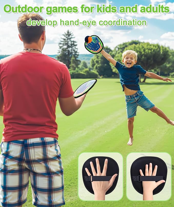 Toss and Catch Ball Game Kids Toys for 3 4 5 6 7 8 Year Old Boys Girl Birthday Gift, Outdoor Games Yard Play Beach Pool Toys for Kids Age 4-8 8-12 Toddler Baseball Glove