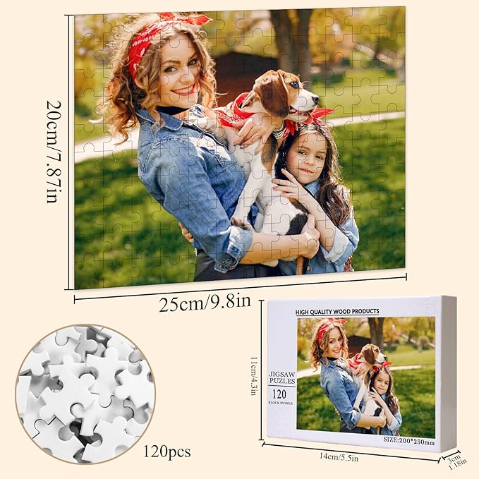 Custom Puzzle from Photos 200/300/500/1000 Pieces Personalized Puzzles for Family, Wedding, Chrisrmas, Gifts