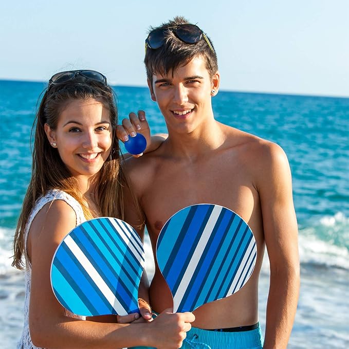 Sumind 5 Pcs Beach Paddle Balls Replacement Balls High Visibility Assorted Color Waterproof Floating Ball for Beach Tennis Backyard Lawn Outdoor Activities