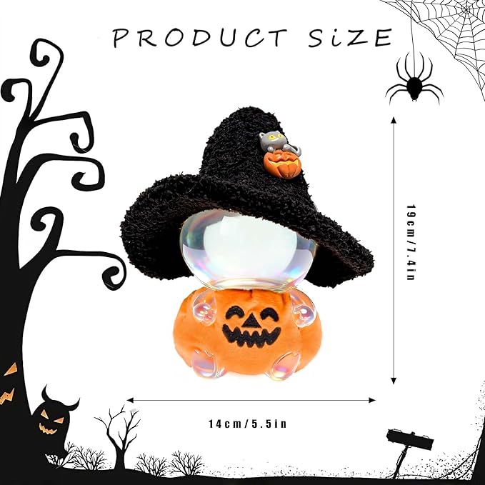 Halloween Pumpkin Costumes for 6.7 Inch (17cm) Dolls，Two-piece Set Includes a Black Witch hat and Pumpkin Overalls,It's Both Cute and Fun, Perfect for Collectors and Dress-Up