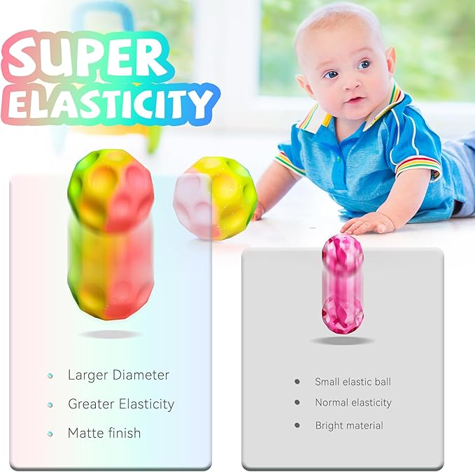 Big Bouncy Ball High Bounce Ball for Kids & Athletes - Sensory Play, Sports Training, Durable 6-Inch Foam Ball - Indoor/Outdoor Active Play, Motor Skills Development, Gym & Recreational