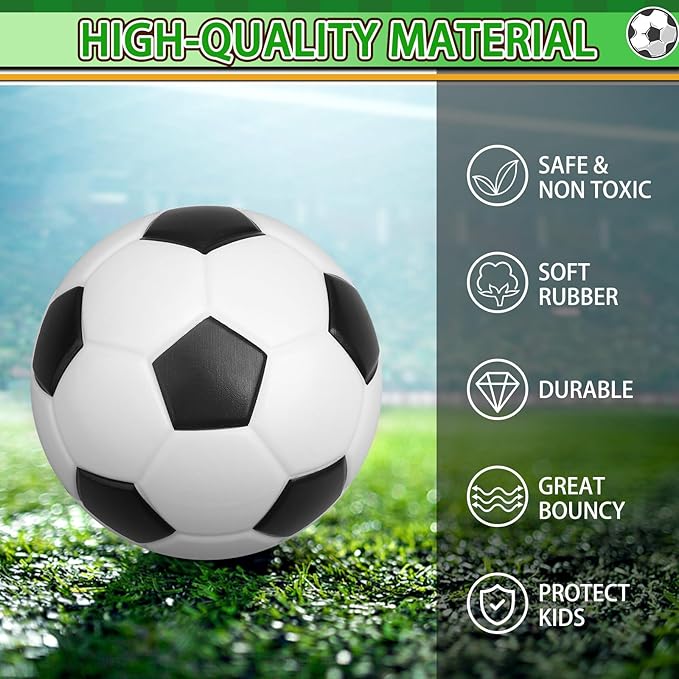 5 PCS 6 Inch Mini Soccer Ball Set with Pump, PVC Soft Toddler Soccer, Indoor Outdoor Sports Toys for Kids, Pool Beach Lawn Games, Classic Black White Training Balls, Birthday Gift for Boys Girls