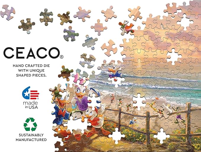 1000PC Thomas Kinkade Disney Dreams: A Ducky Day, Donald and Daisy