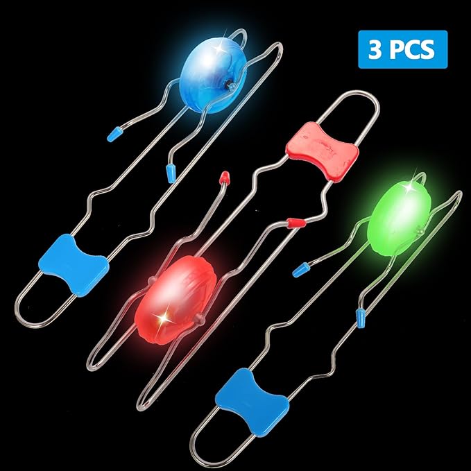 Retro Kids Light Up Gyro Wheel Set - Includes 3 8.5-Inch Track Twisters, Spinning and Light Combo, to Capture Kid's Attention, Ideal for Easter, Birthdays, Christmas, and More