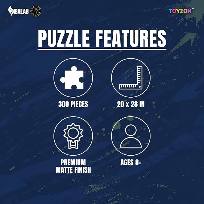 NBA Court Legends 300pc Anthony Edwards Jigsaw Puzzle for Kids & Adults, Premium Basketball Puzzle Game, Family Activity, Collector Gift for NBA Fans, Game Room or Home Display
