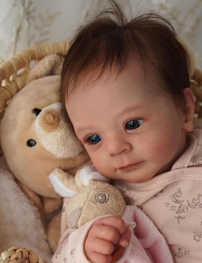 Reborn Baby Dolls - 19-inch Cute Soft Vinyl Realistic Baby Doll Real Life Baby Dolls with Complete Accessories Gift Box for 3+ Year Old Girls Kids