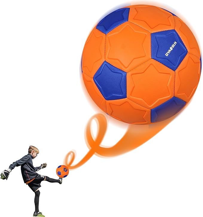 Curve Soccer Ball Size 4, Swerve Soft Balls for Outdoor and Indoor,Size 4 Soccer Ball for Boys and Girls
