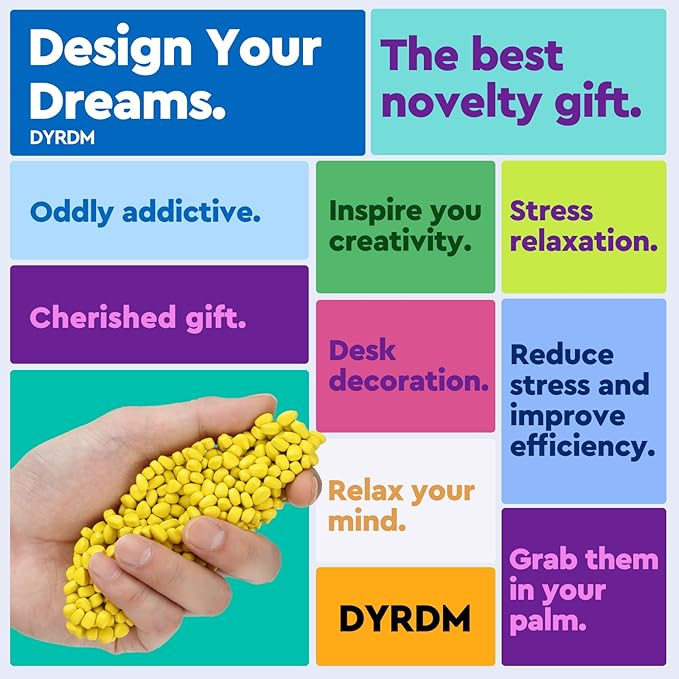 500+ Original Ferrite Putty Yellow, Sensory Stones, Adult Fidget Stress Relief Desk & Office Item, Ferrite Stones Stocking Stuffers Gifts