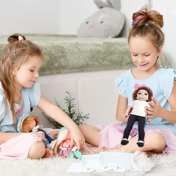 8 Pcs 18 Inch Boy Doll T Shirt Clothes Sublimation 18’’ Doll Outfits Accessories Classical Tee Shirts Fit 18 Inches Doll for Doll Decoration DIY Pretend Play