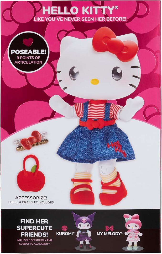 Hello Kitty® and Friends Premier 8-Inch Articulated Figure - Classic Hello Kitty® Series 1 Poseable Doll - Officially Licensed Sanrio Product - 6+