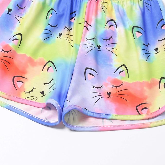 QPANCY Matching Girls & Dolls Pajamas Unicorn Pj Sets Summer Cotton Sleepwear