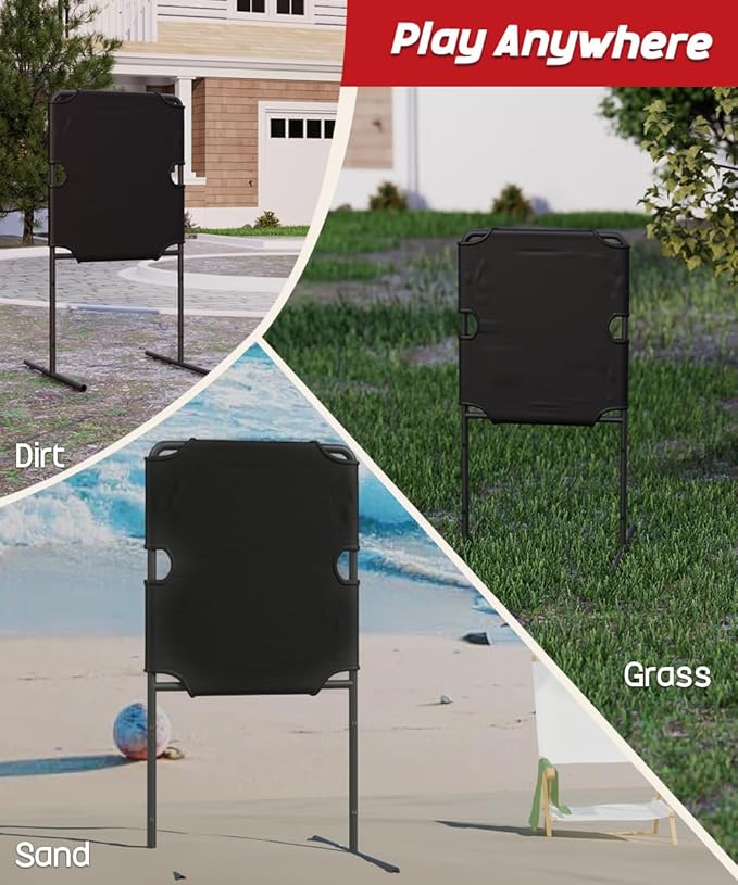 Garbuildman Baseball Strike Zone Target for Plastic Balls, Portable Metal Frame Pitching & Hitting Training Tool for Outdoor