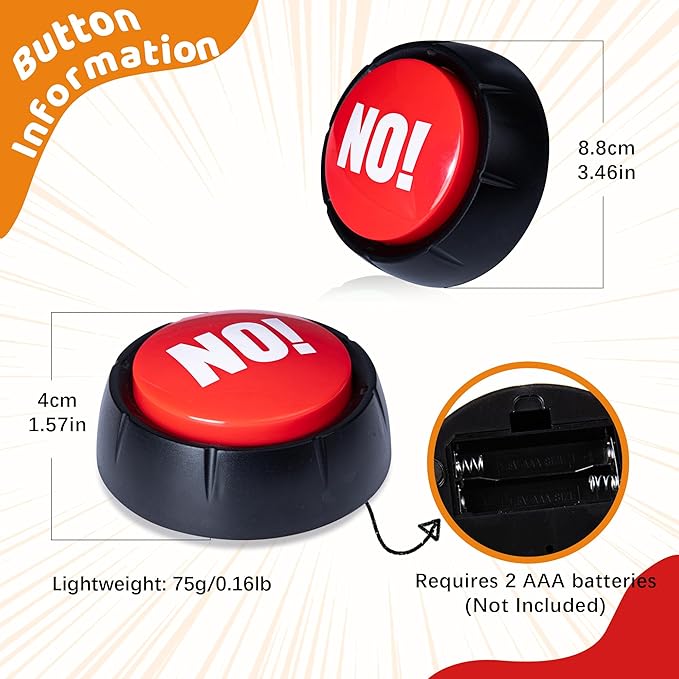 MyMealivos Set of 4, The NO, YES, Sorry and Maybe Buttons