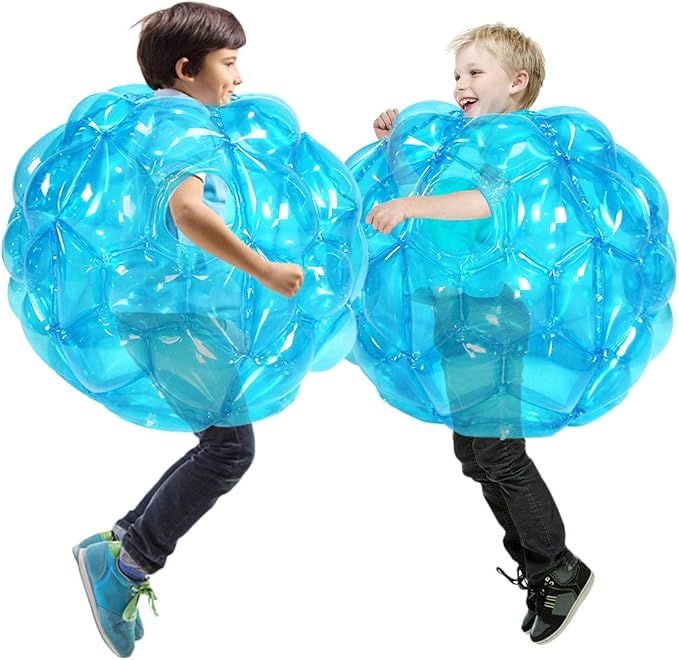 SUNSHINEMALL 2 PC Sumo Balls for Adult, Inflatable Body Sumo Balls Bopper Toys, Heavy Duty PVC Vinyl Kids Adults Physical Outdoor Active Play (24 INCH Blue)