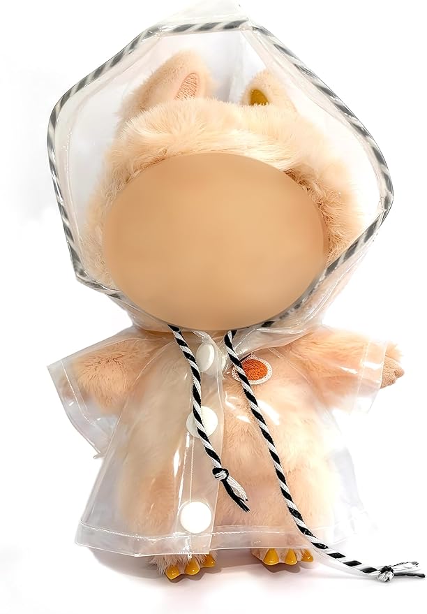 Doll Outfit 17cm (6.69in) or 15cm (5.91in) Dolls(NO Doll) for Labubu Clothes Outfit with Accessories Suit White Rain Man Stylish Dress Up Set for Labubu