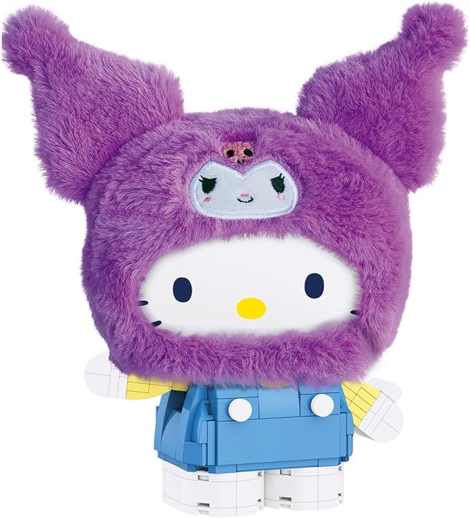 Brickcraft Hello Kitty & Friends Fluffy Fit Building Set with Kuromi Add-On, 239 Pieces, Cute Collectible Brick Figure Toy for Display or Play, Ages 12+ Officially Licensed Sanrio Character Gift Set