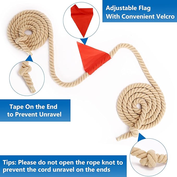 Tug of War Rope 60ft Outdoor Yard Games for Kids, Teens and Adults, Field Day Family Reunion Birthday Party Outside Backyard Lawn Picnic Carnival Games for Team Building Activities
