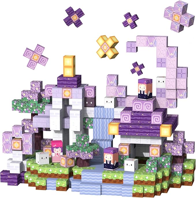 Magnetic Building Blocks 120PCS for Kids Ages 4-8, Magnetic Cubes STEM Toy Set, Strong Magnets Construction Blocks, Educational Building Toy for Boys Girls