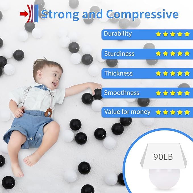 STARBOLO Ball Pit Balls for Toddlers Phthalate Free BPA Free Non-Toxic Crush Proof Play Balls for Toddlers Kids Pool Playhouse Pack of 100 200 500