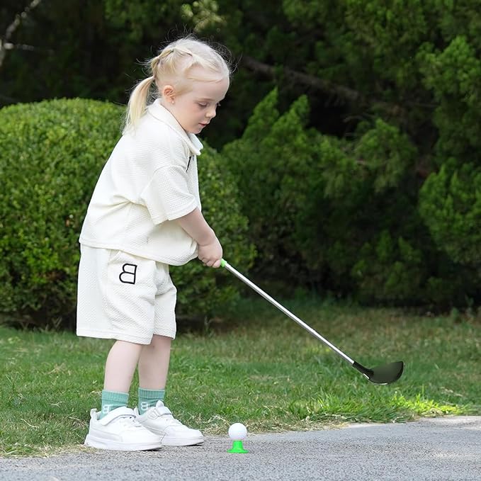 Kids Golf Clubs Set, Retractable Toy Golf Clubs for Toddlers,3 Clubs with Practice Balls, Putting Cups and Flag Poles,Mini Golf Set for Children Age 2 3 4 5 Years Old-Right Hand