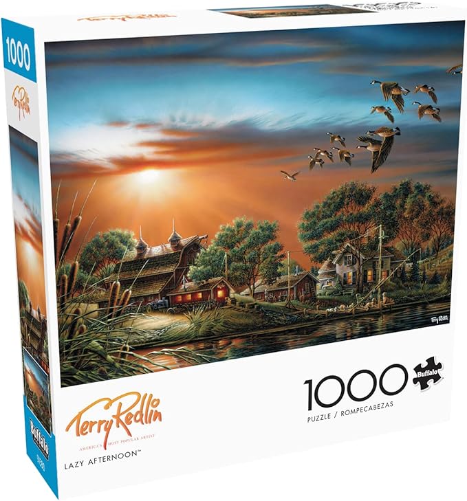 Buffalo Games - Terry Redlin - Lazy Afternoon - 1000 Piece Jigsaw Puzzle for Adults - Challenging Puzzle Perfect for Game Nights - Finished Puzzle Size is 26.75 x 19.75