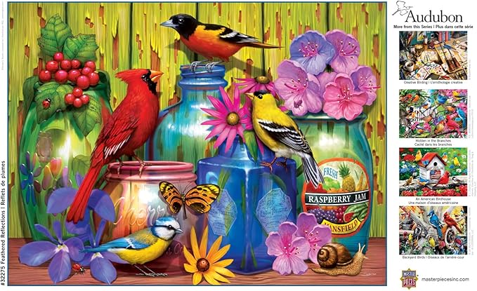 MasterPieces 300 Piece EZ Grip Jigsaw Puzzle - Feathered Reflections - 18"x24"