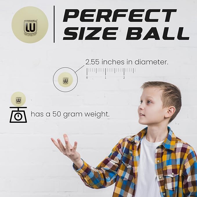 Winnwell Sports Street Hockey Balls - Indoor & Outdoor Balls with Storage Bag - Ideal for Road & Street Hockey Games 65mm & 50 Gram Weight